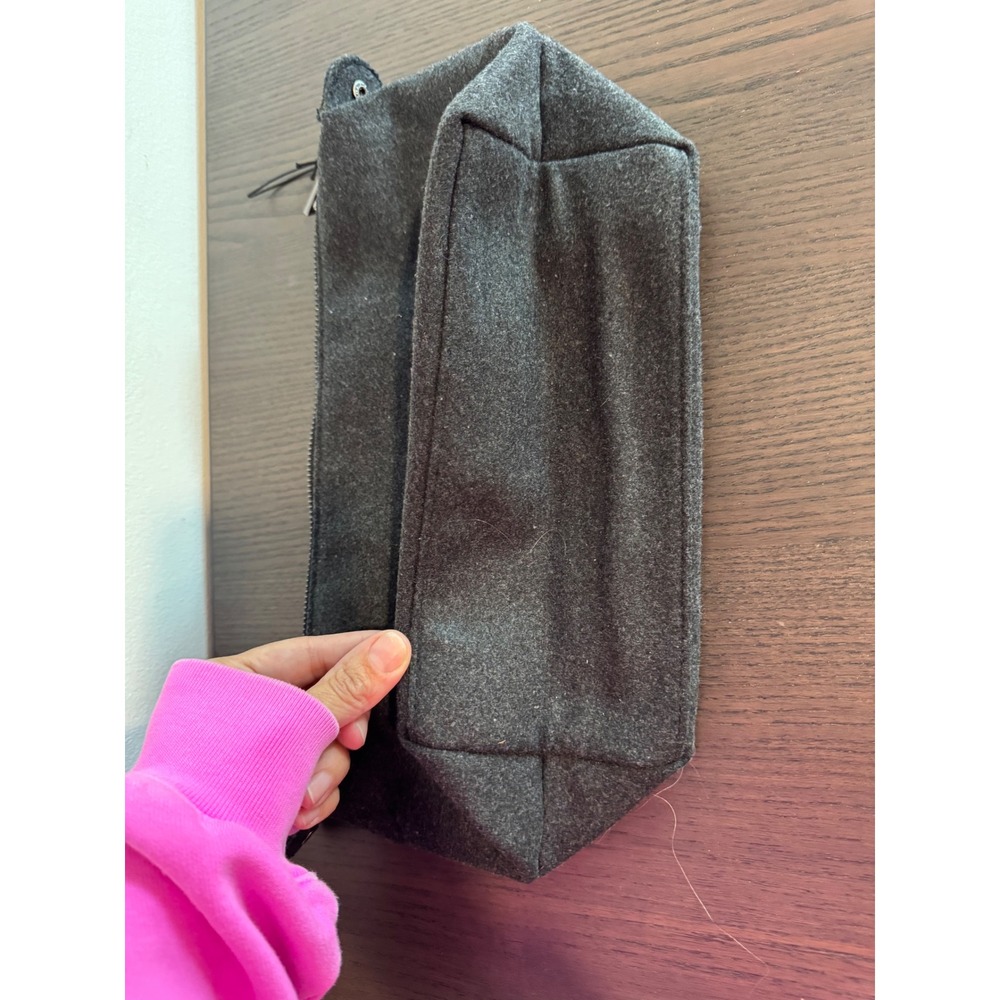Montblanc Parfums Toiletry Dopp Kit Bag Mens OS Charcoal Grey Felt Zip Closure - Picture 2 of 9